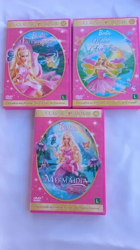 Kit DVDs Barbie Original - Fairytopia, A Magia do Arco-Íris e Mermadia