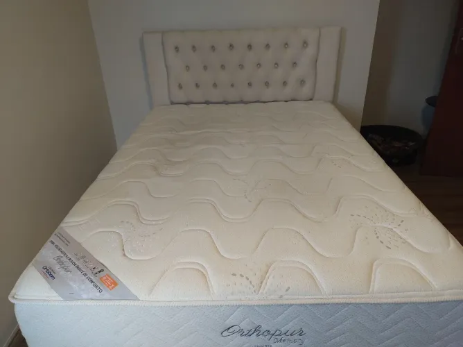Colchão Ortobom Orthopur + Box + Cabeceira