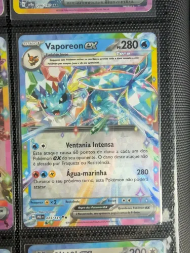 Evoluções prismáticas Eevee, Flareon, Leafeon, Vaporeon, Glaceon, Sylveon 