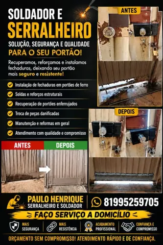 SERRALHEIRO E SOLDADOR A DOMICÍLIO