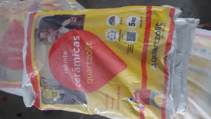 Pacote 5kg rejunte quartzolite branco ceramica