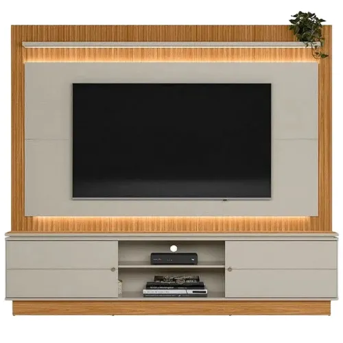 Estante Guararapes para Tv Até 75 Polegadas Ripado com Led / frete grátis