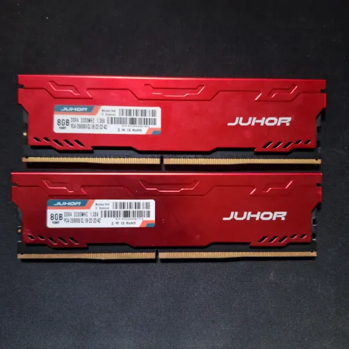Memória RAM JUHOR 16GB (2x8GB) DDR4 3200MHz - Gamer (Semi-novo)