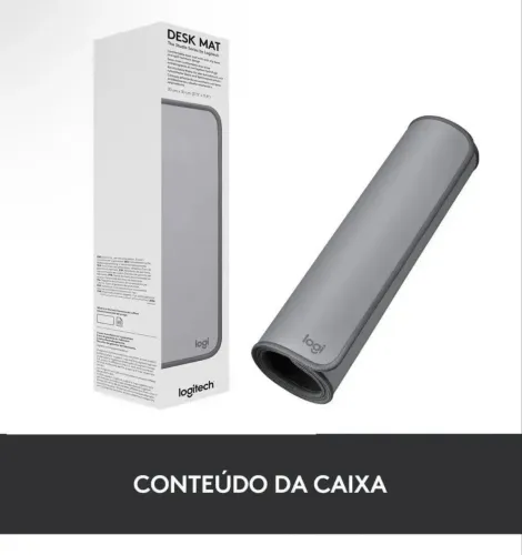 Mousepad Logitech Desk Mat Studio Series 70x30 Cinza - Novo com Nota Fiscal