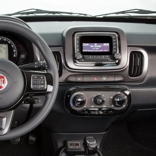Moldura Painel 2 Din Som Dvd Fiat Mobi 2016 à 2020
