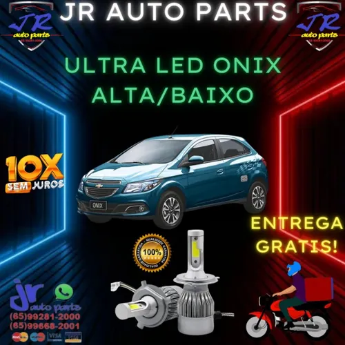 Ultra LED Chevrolet Onix 2016 (Alta/Baixo)