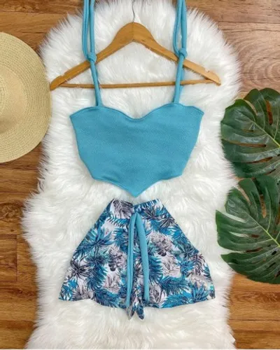 Conjunto Cropped e short