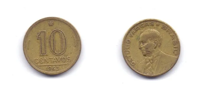 Moedas antigas Brasileiras de 1943 lote nº 3.- Cód. 335 -