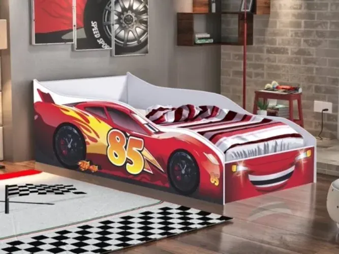 Cama Juvenil Formato de Carro Red - Compre Hoje Receba Amanhã!!Mar066