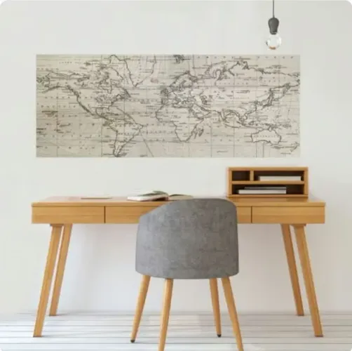 Black Friday Quadro com 6 peças de Azulejo tema viagem decoracao Mapa Mundi 