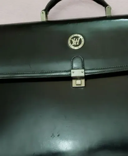 Maleta Executiva Vitor Hugo de Couro Preta 