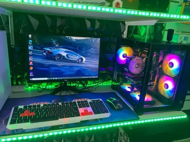 Pc Gamer Novo Completo monitor 24pl i7 Rx580 1 ano de garantia