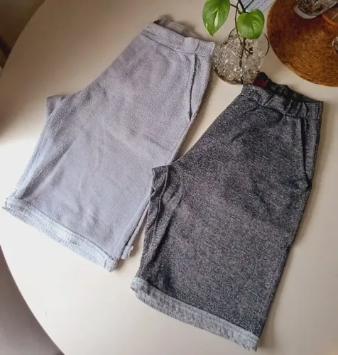 2 bermudas moletom P