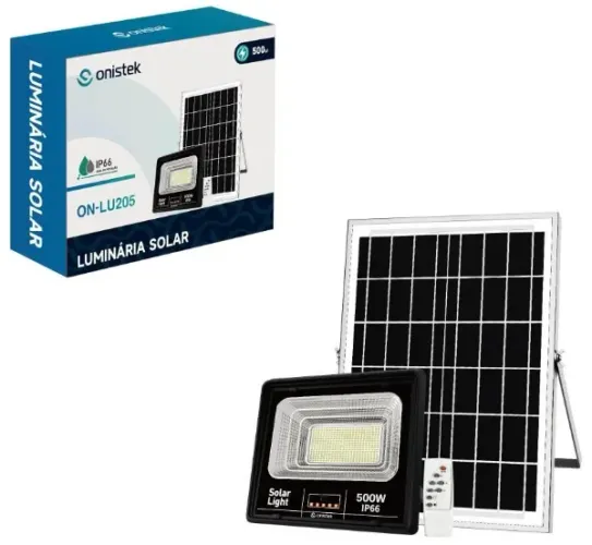 Luminária Solar de Led Onistek ON-LU205 500W Ip66 (Refletor Inteligente)