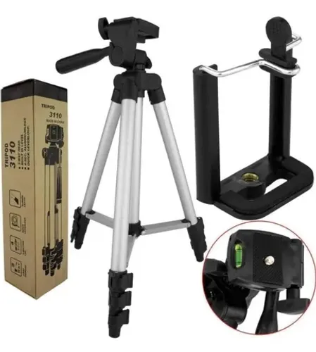 Tripé Telescópico Profissional P/Câmera/Celular