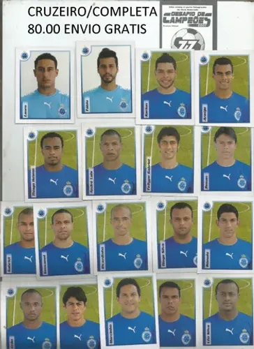 figurinhas desafios campeoes - time cruzeiro / santos - verificar fotos 80.00 cada time