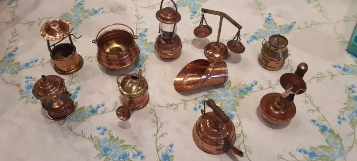 Miniaturas de cobre R$ 50,00