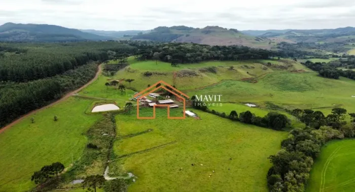 Terreno Rural 860.000m² com Propriedade, Galpão, Confinamento em Cerro Negro - SC