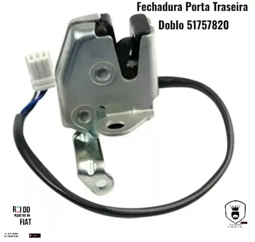 Fechadura porta traseira Doblo 51757820 usada original