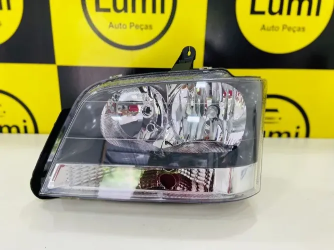 Farol S10 2001/2012 Máscara Cinza - NOVO 