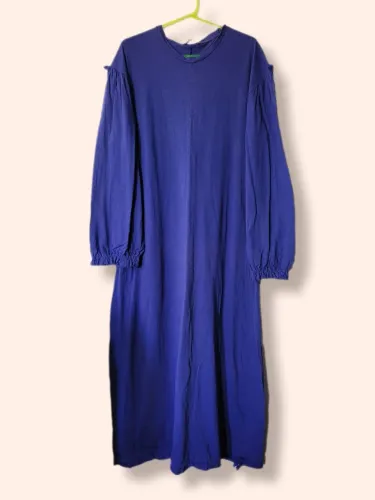 Vestido longo azul Zara