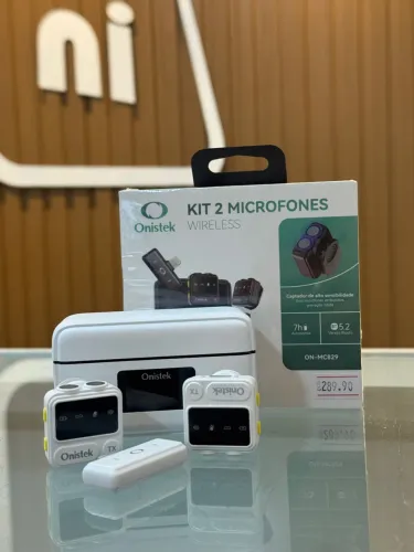 Microfone de Lapela Duplo Wireless Iphone - Qualidade Profissional