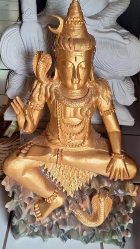 Buda Shiva de 70 cm de marmorite peça única