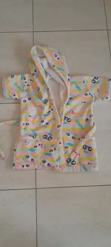 Roupão Infantil da marca Pukey com Capuz Estampado