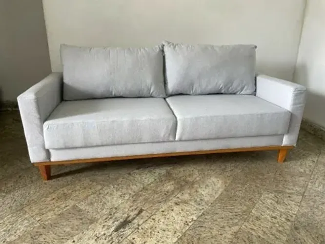 Sofá Living Alice com 1,80m de Largura e Tecido Linho- Produto Novo Entrega Rápida