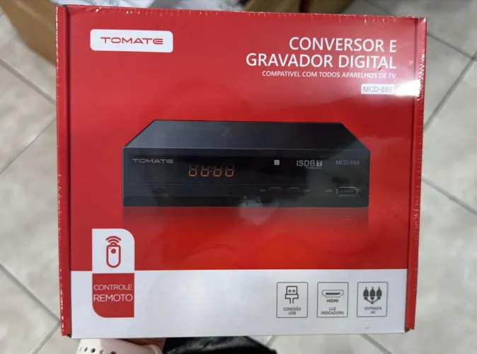 Conversor Digital Tomate Mcd-888 Usb Hdmi Rca 3 Portas - novo
