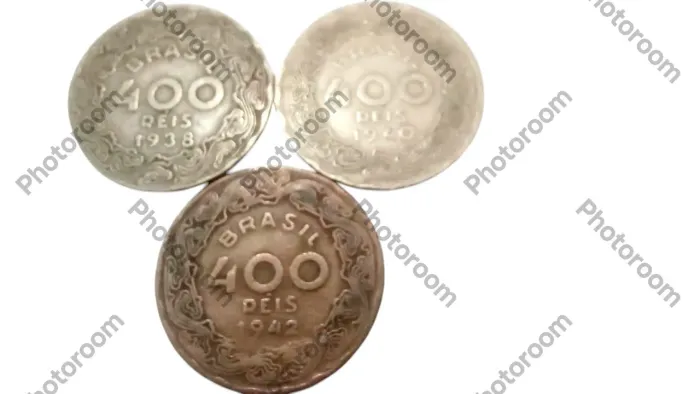 3 Moedas 400 Réis 1938,40,42 níquel 