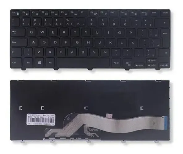 Teclado Para Notebook Dell Inspiron 14-3451, 14-3458 Preto, conf. seu modelo a baixo
