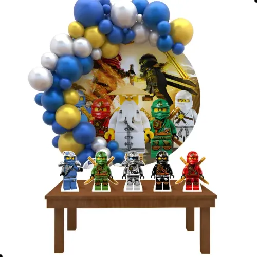 Painel Redondo para festas NINJAGO