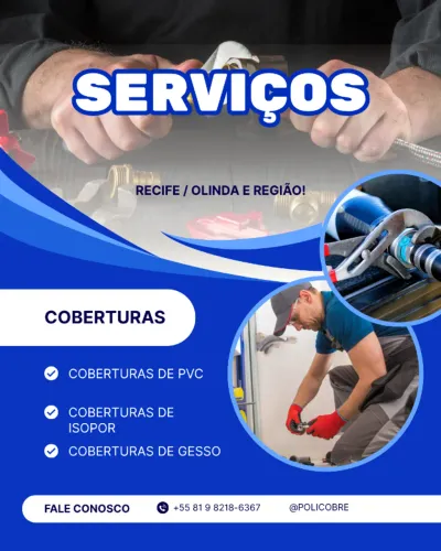Coberturas em PVC, Gesso e Isopor