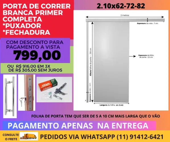 porta de correr para quarto e ambientes pequenos