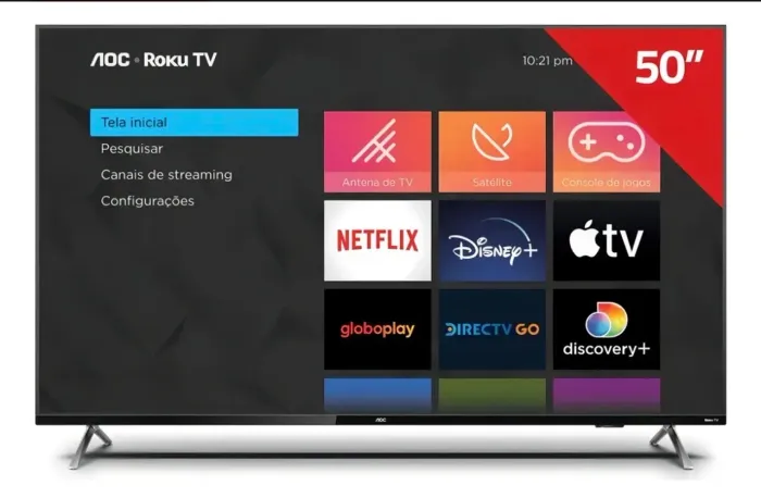 Smart Tv LED AOC 50 polegadas 4k
