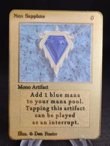 Mox Sapphire (Carta Customizada de Metal) Magic The Gathering