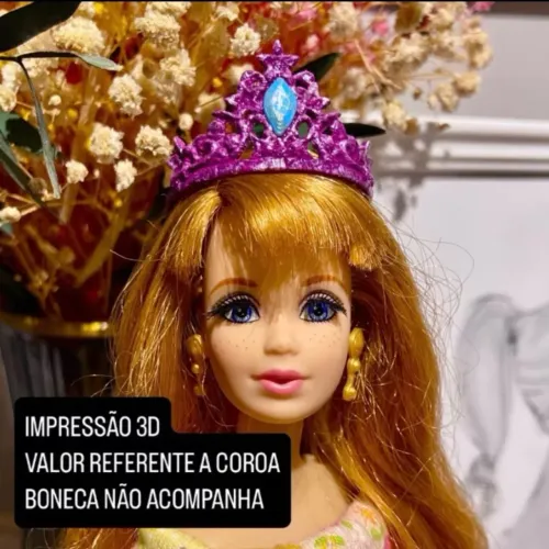 Coroa Barbie Alexa do filme Barbie e o Castelo de Diamantes - impressão 3D