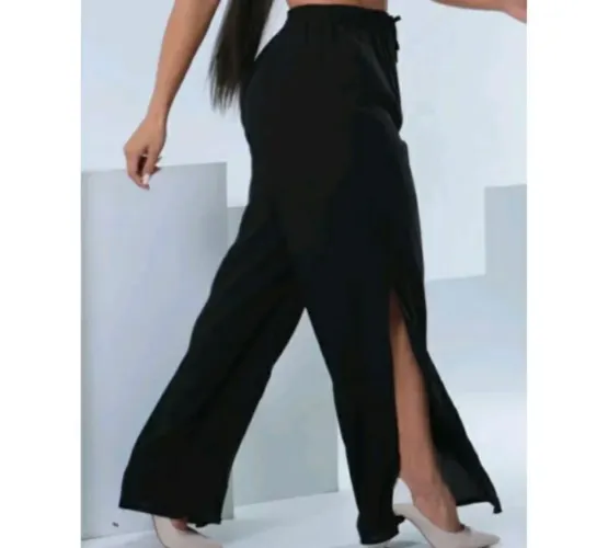 CALÇA PANTALONA FEMININA COM FENDA NAS LATERAIS TAMANHO GG - NOVA E FORRADA