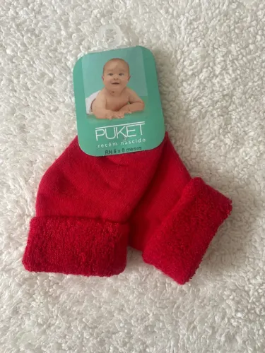 Meia Vermelha - Puket - 5 a 8 meses