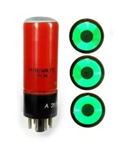 Válvula Olho Mágico Philips Miniwatt 6CD7 / EM34 - NOS