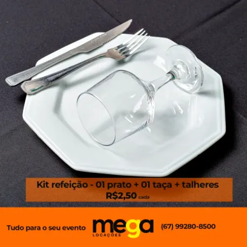 Aluguel pratos e talheres