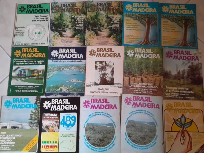 Coleção de revistas antigas Brasil Madeira e Paraná Florestal 1970/1980 ACEITO OFERTA