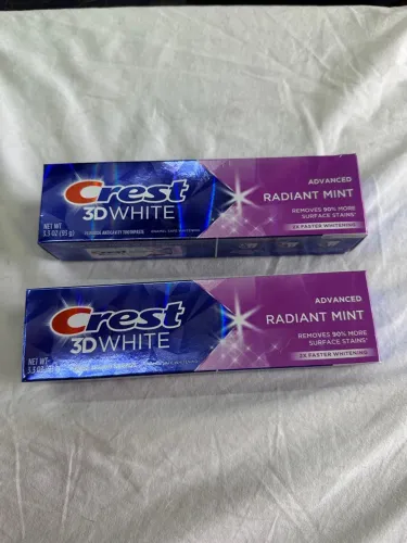 Pasta de dente Crest gel dental importado usa eua 3D white radiant mint