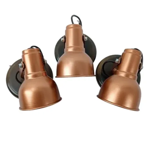 KIT 3 SPOTS LUMINARIAS DE PAREDE TETO ROSE GOLD - NOVO