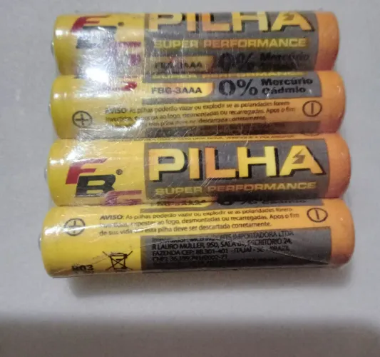 PILHA AA ALFACEL COM 4 UNIDADES $12,00