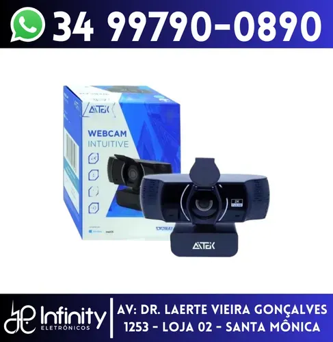 WebCam USB Resolução 2k Foco Automatico e Microfone Integrado 