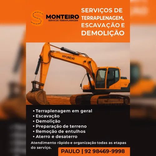(Locação) e serviços de terra planagem 