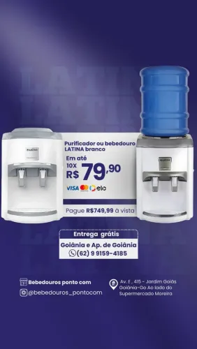 Purificador ou Bebedouro Latina Branco - Entrega Grátis