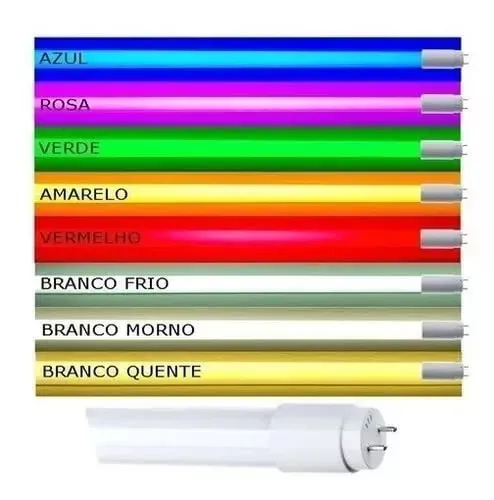 Lampada tubular LED 1,20 varias cores